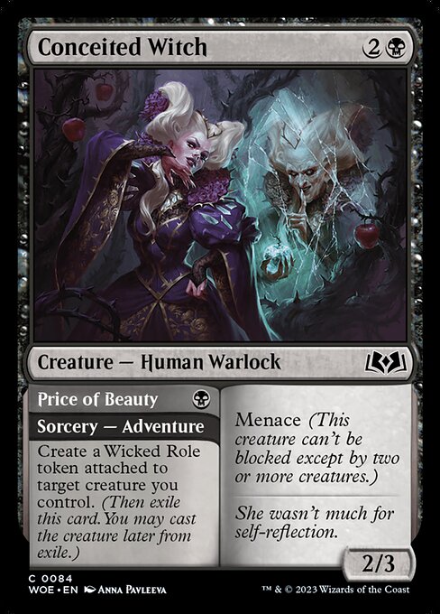 MTG Conceited Witch // Price of Beauty WOE 084 Regular Nonfoil