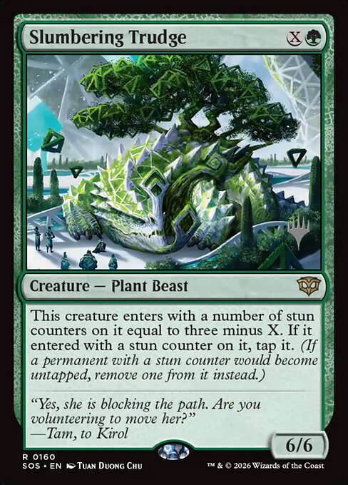 MTG Slumbering Trudge PSOS 160P Promo Pack Foil