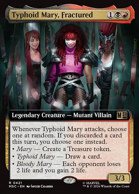 MTG Typhoid Mary, Fractured MSC 421 Extended Art Nonfoil