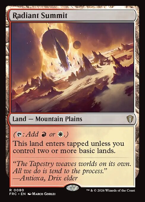 MTG Radiant Summit FRC 080 Standard Nonfoil front