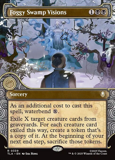 MTG Foggy Swamp Visions TLA 339 Borderless Elemental Frame Nonfoil