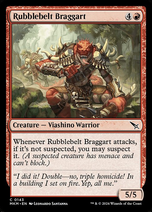 MTG Rubblebelt Braggart MKM 143 Regular Nonfoil