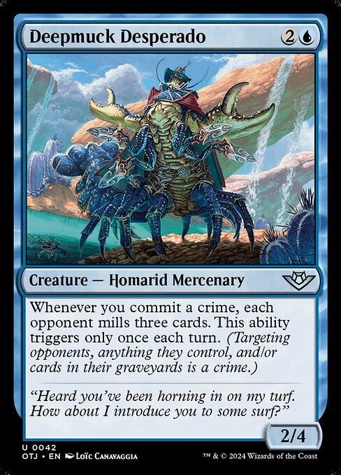 MTG Deepmuck Desperado OTJ 042 Regular Foil