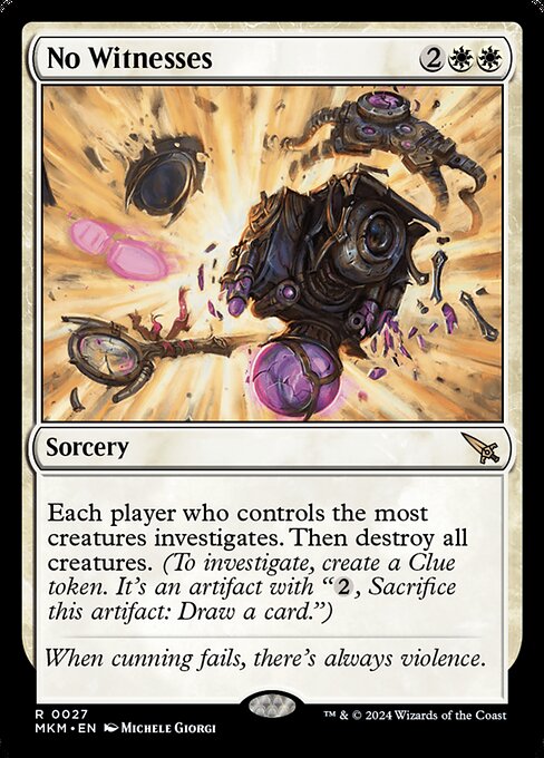 MTG No Witnesses MKM 027 Regular Foil