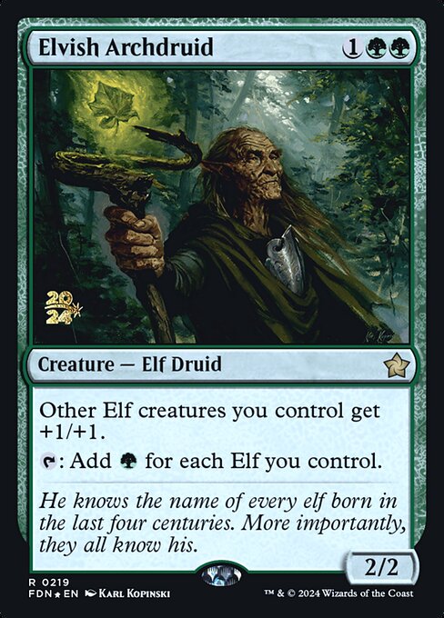 MTG Elvish Archdruid PFDN 219s Prerelease Foil