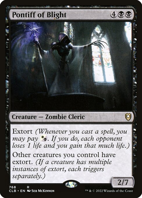 MTG Pontiff of Blight CLB 768 Commander Deck Nonfoil