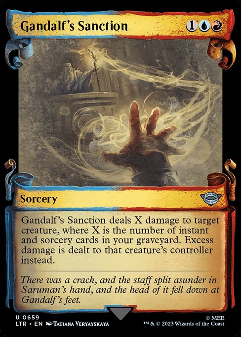 MTG Gandalf's Sanction LTR 659 Showcase Scrolls of Middle-earth Silver Foil
