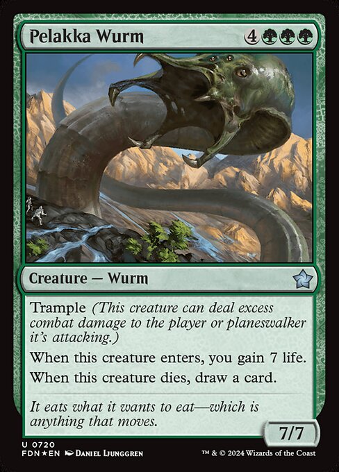 MTG Pelakka Wurm FDN 720 Starter Collection Foil