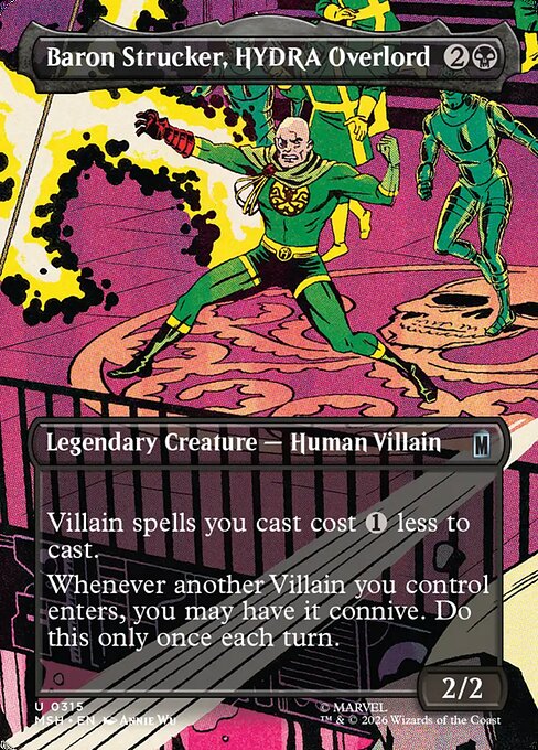 MTG Baron Strucker, HYDRA Overlord MSH 315 Borderless Nonfoil