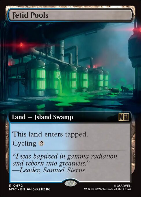 MTG Fetid Pools MSC 472 Extended Art Nonfoil