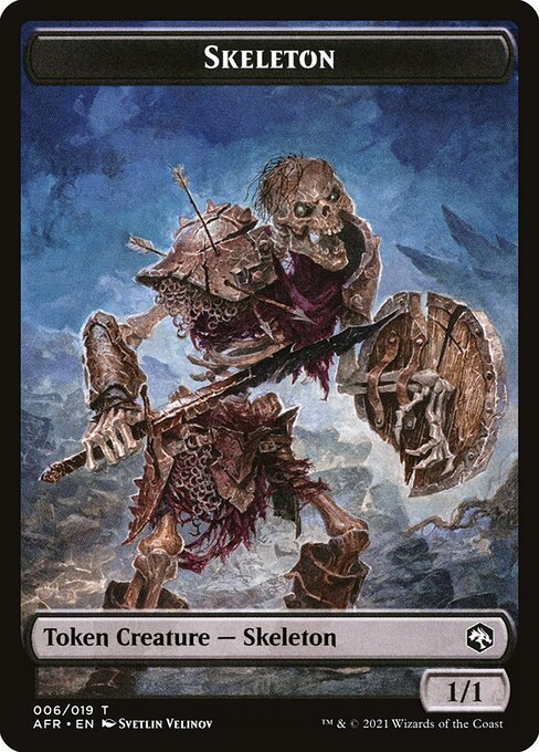 MTG Skeleton Token AFR 006 Token Nonfoil