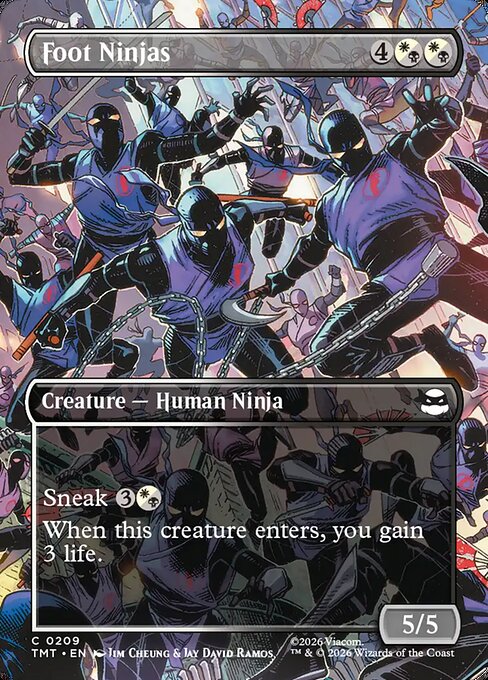 MTG Foot Ninjas TMT 209 Borderless Scene Nonfoil