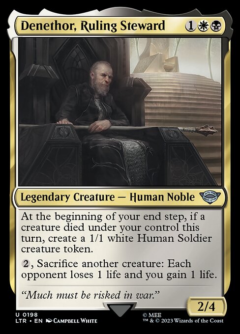 MTG Denethor, Ruling Steward LTR 198 Regular Foil