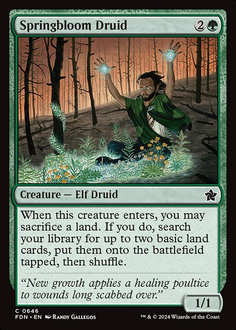 MTG Springbloom Druid FDN 646 Starter Collection Nonfoil