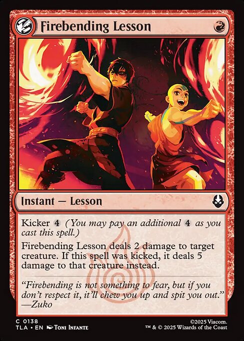 MTG Firebending Lesson TLA 138 Regular Nonfoil