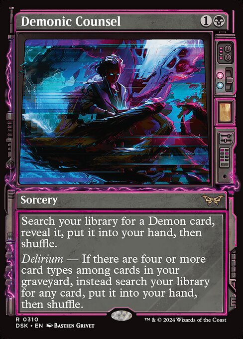 MTG Demonic Counsel DSK 310 Paranormal Frame Nonfoil
