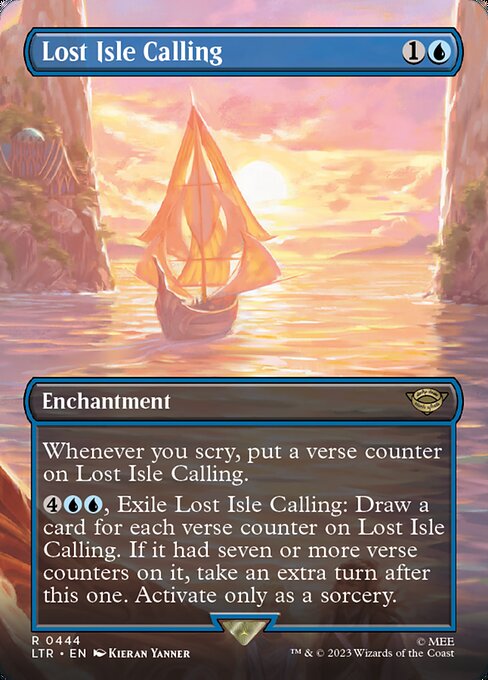MTG Lost Isle Calling LTR 444 Borderless Foil