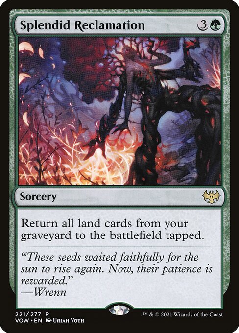 MTG Splendid Reclamation VOW 221 Standard Nonfoil front