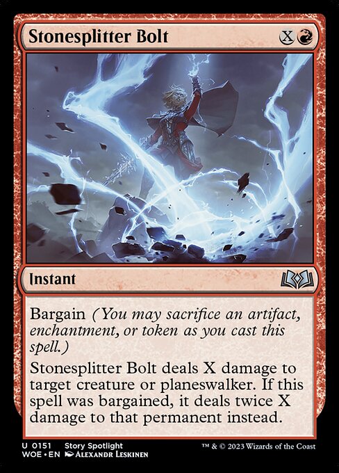 MTG Stonesplitter Bolt WOE 151 Regular Foil