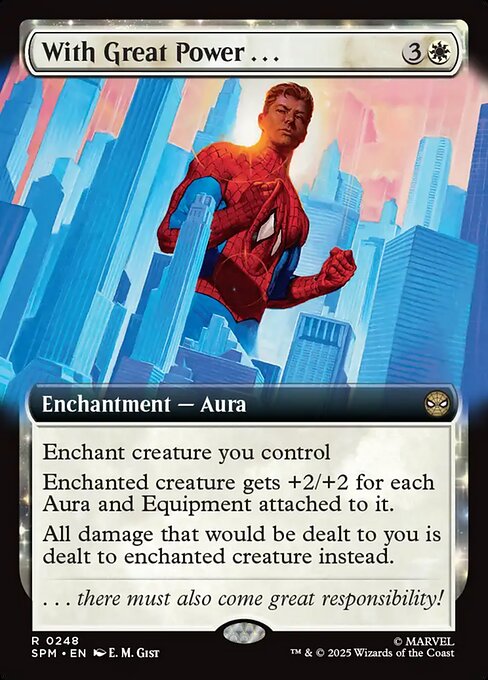 MTG With Great Power . . . SPM 248 Extended Art Foil