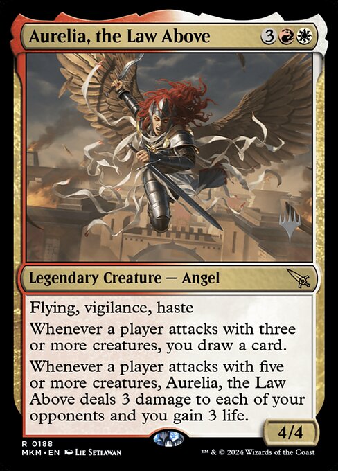 MTG Aurelia, the Law Above PMKM 188p Promo Pack Foil