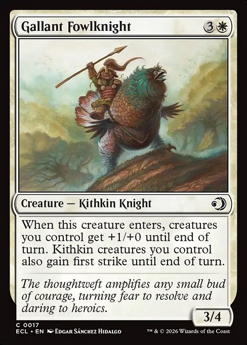 MTG Gallant Fowlknight ECL 017 Regular Nonfoil