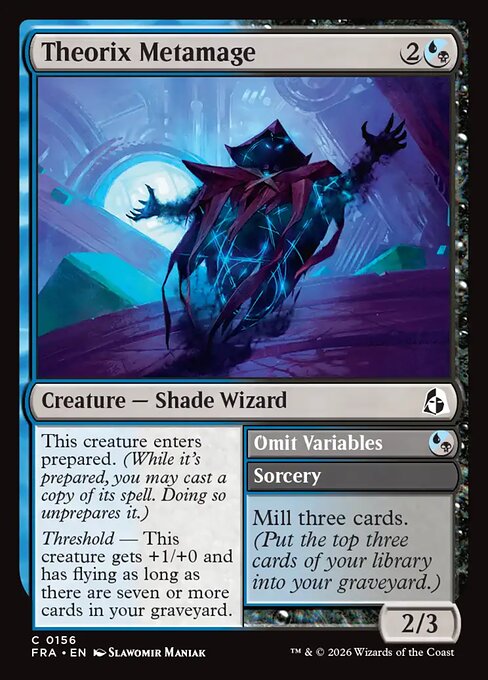 MTG Theorix Metamage // Omit Variables FRA 156 Standard Nonfoil front