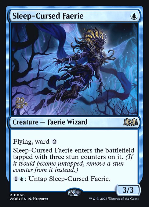 MTG Sleep-Cursed Faerie PWOE 066s Prerelease Foil