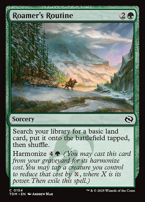 MTG Roamer's Routine TDM 154 Regular Foil