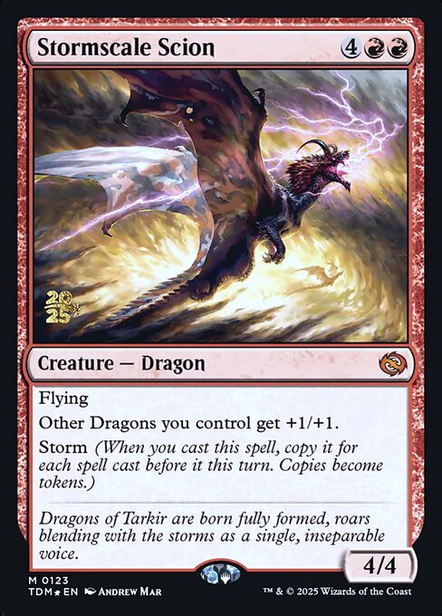 MTG Stormscale Scion PTDM 123s Prerelease Foil
