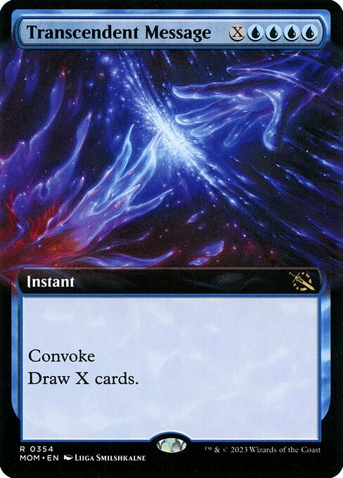 MTG Transcendent Message MOM 354 Extended Art Nonfoil
