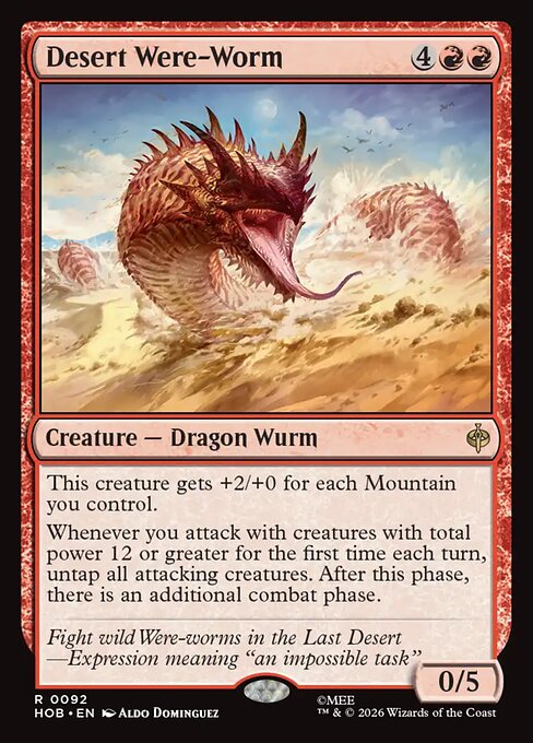 MTG Desert Were-Worm HOB 092 Regular Foil