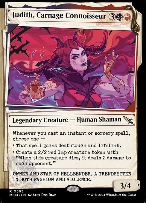 MTG Judith, Carnage Connoisseur MKM 363 Showcase Dossier Foil