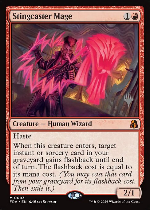 MTG Stingcaster Mage PFRA 093P Promo Pack Foil front