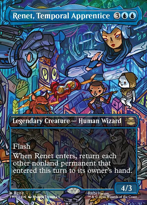 MTG Renet, Temporal Apprentice TMT 202 Borderless Scene Foil