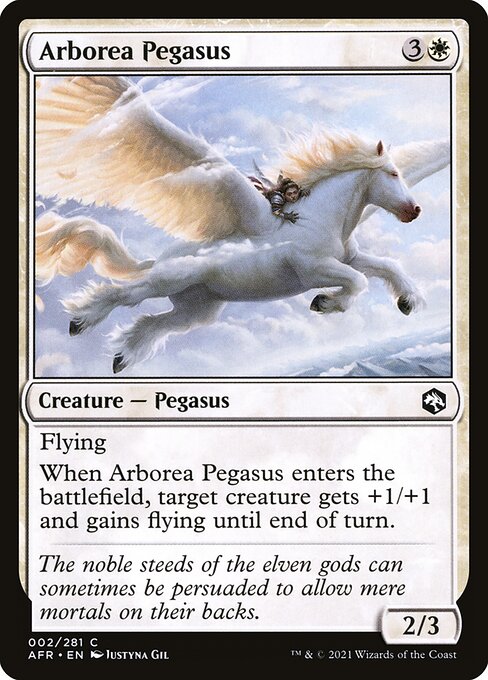 MTG Arborea Pegasus AFR 002 Regular Nonfoil