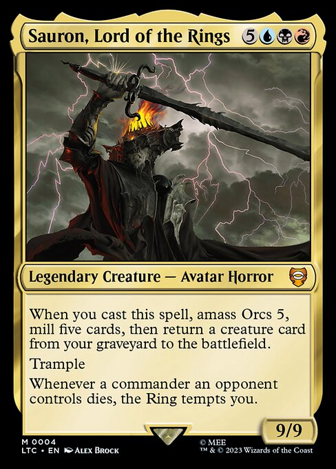 MTG Sauron, Lord of the Rings LTC 004 Regular Nonfoil