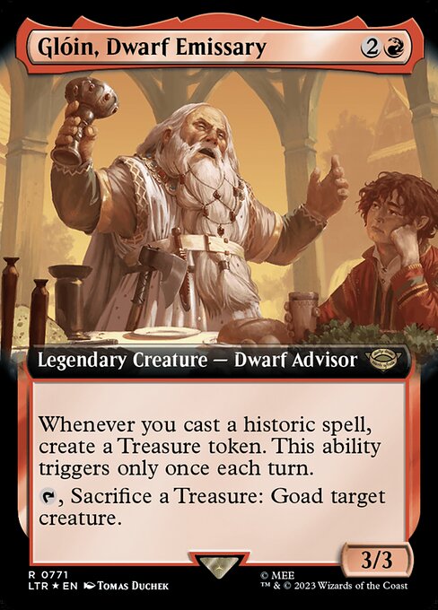 MTG Glóin, Dwarf Emissary LTR 771 Extended Art Surge Foil