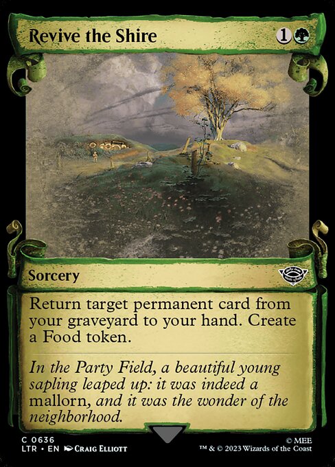 MTG Revive the Shire LTR 636 Showcase Scrolls of Middle-earth Silver Foil