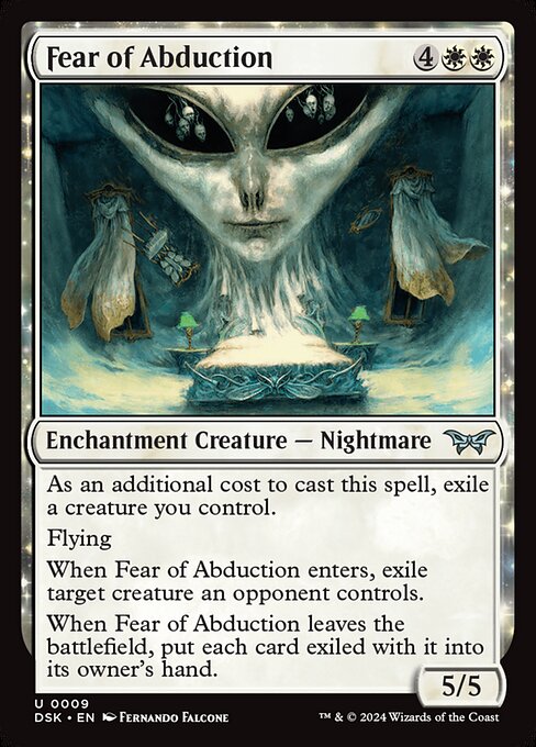MTG Fear of Abduction DSK 009 Regular Foil