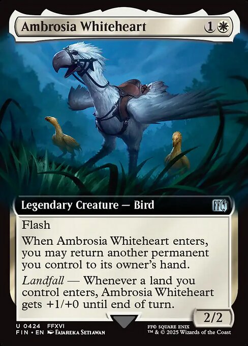 MTG Ambrosia Whiteheart FIN 424 Extended Art Foil