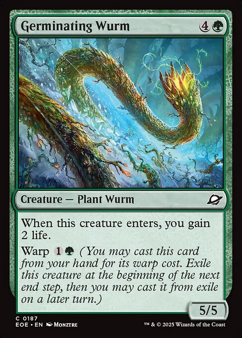 MTG Germinating Wurm EOE 187 Regular Nonfoil