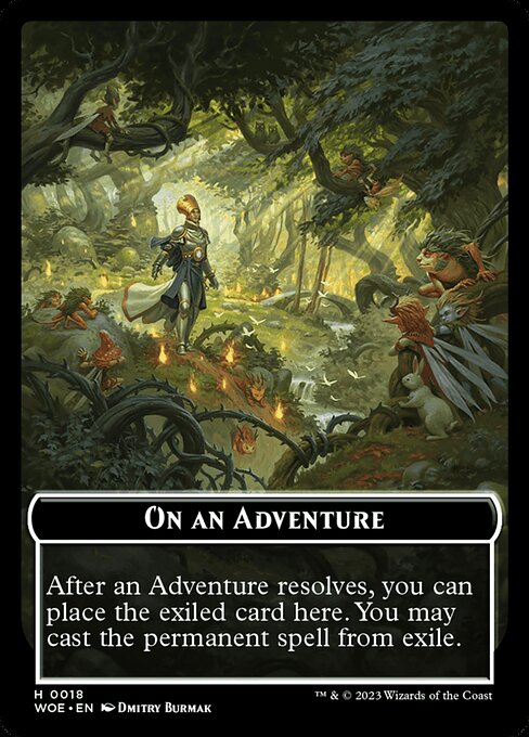 MTG On an Adventure Token WOE 018 Token Foil