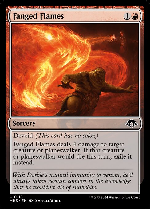 MTG Fanged Flames MH3 118 Regular Foil