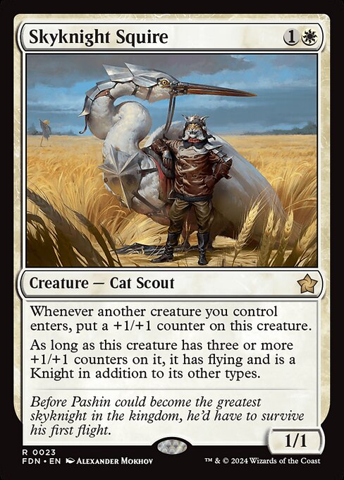 MTG Skyknight Squire FDN 023 Regular Foil