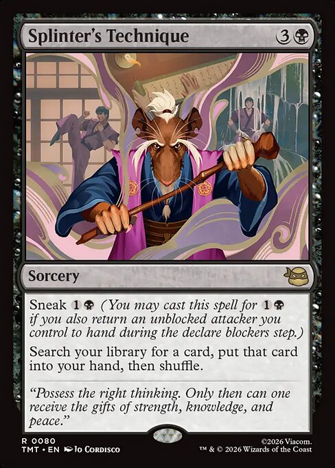 MTG Splinter's Technique TMT 080 Regular Foil