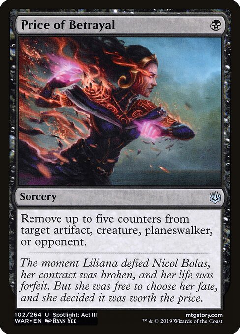 MTG Price of Betrayal WAR 102 Standard Nonfoil front