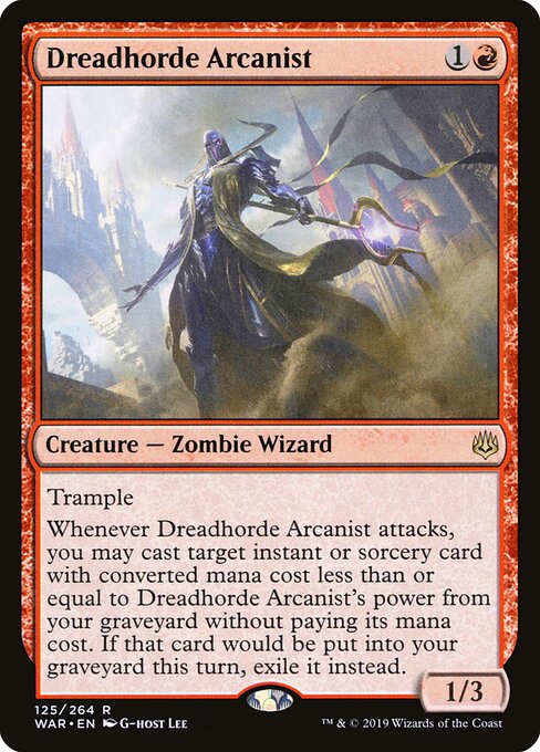 MTG Dreadhorde Arcanist WAR 125 Standard Foil front