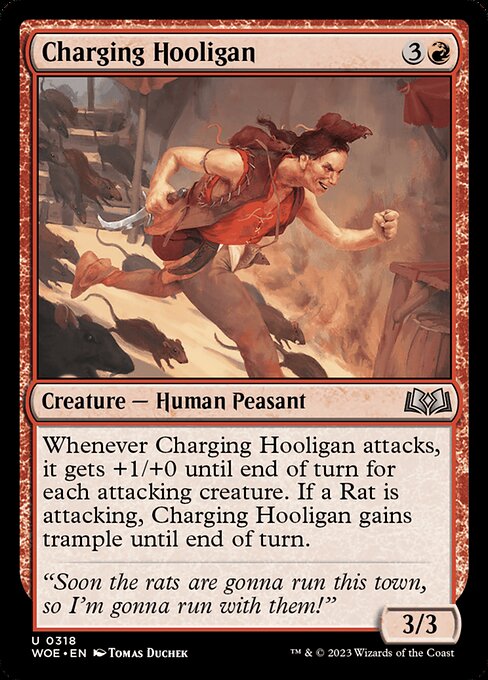 MTG Charging Hooligan WOE 318 Jumpstart Foil