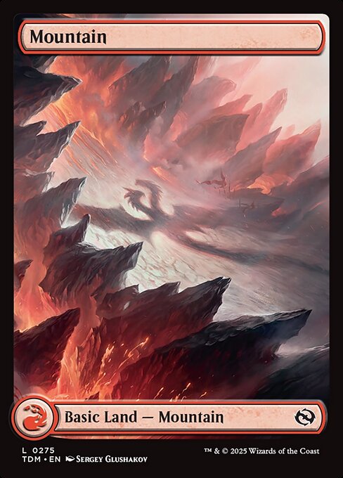 MTG Mountain TDM 275 Full Art Dragon's Presence Foil